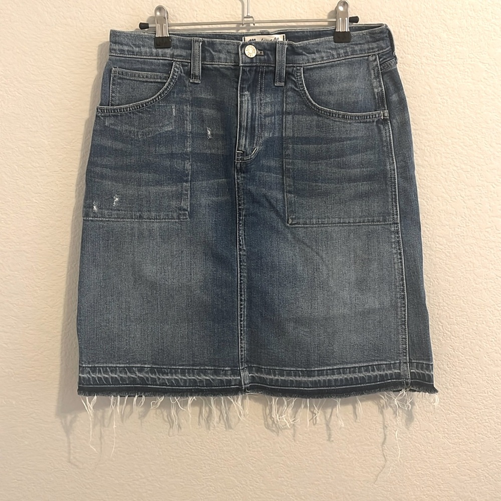 Madewell Distressed Jean Skirt - Size 27 - Excellent Condition